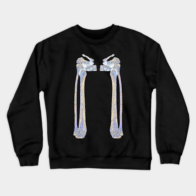 Pale Winter Legs Crewneck Sweatshirt by crunchysqueak